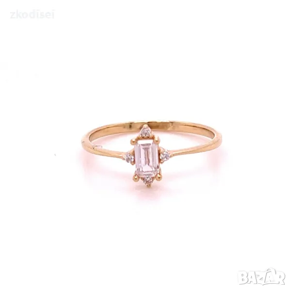 Златен дамски пръстен 1,38гр. 14кр.проба:585 размер:55 модел:28382-1, снимка 1