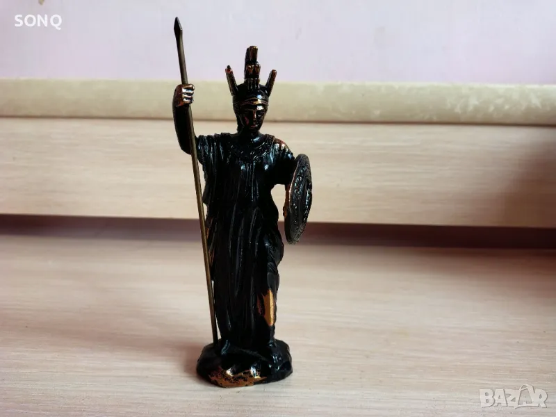 Страхотна Стара Бронзова Статуетка Атина-Палада, снимка 1