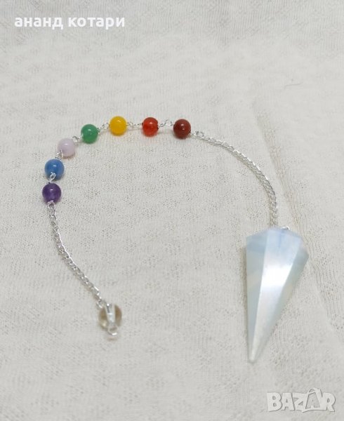 Радиестезично конусовидно махало от планински кристал, снимка 1