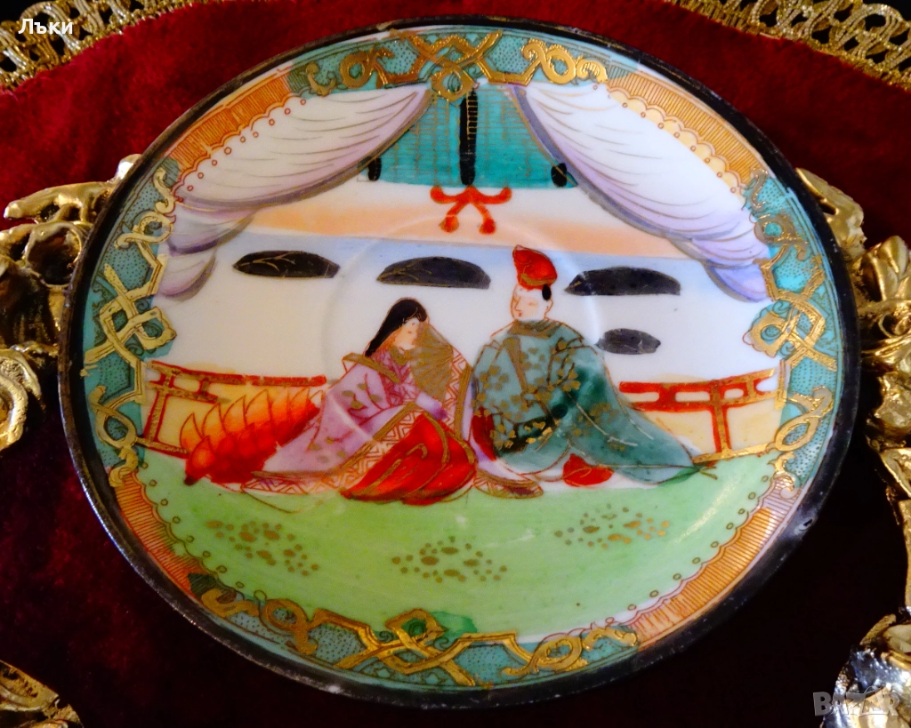 Китайска порцеланова чиния,злато. , снимка 1