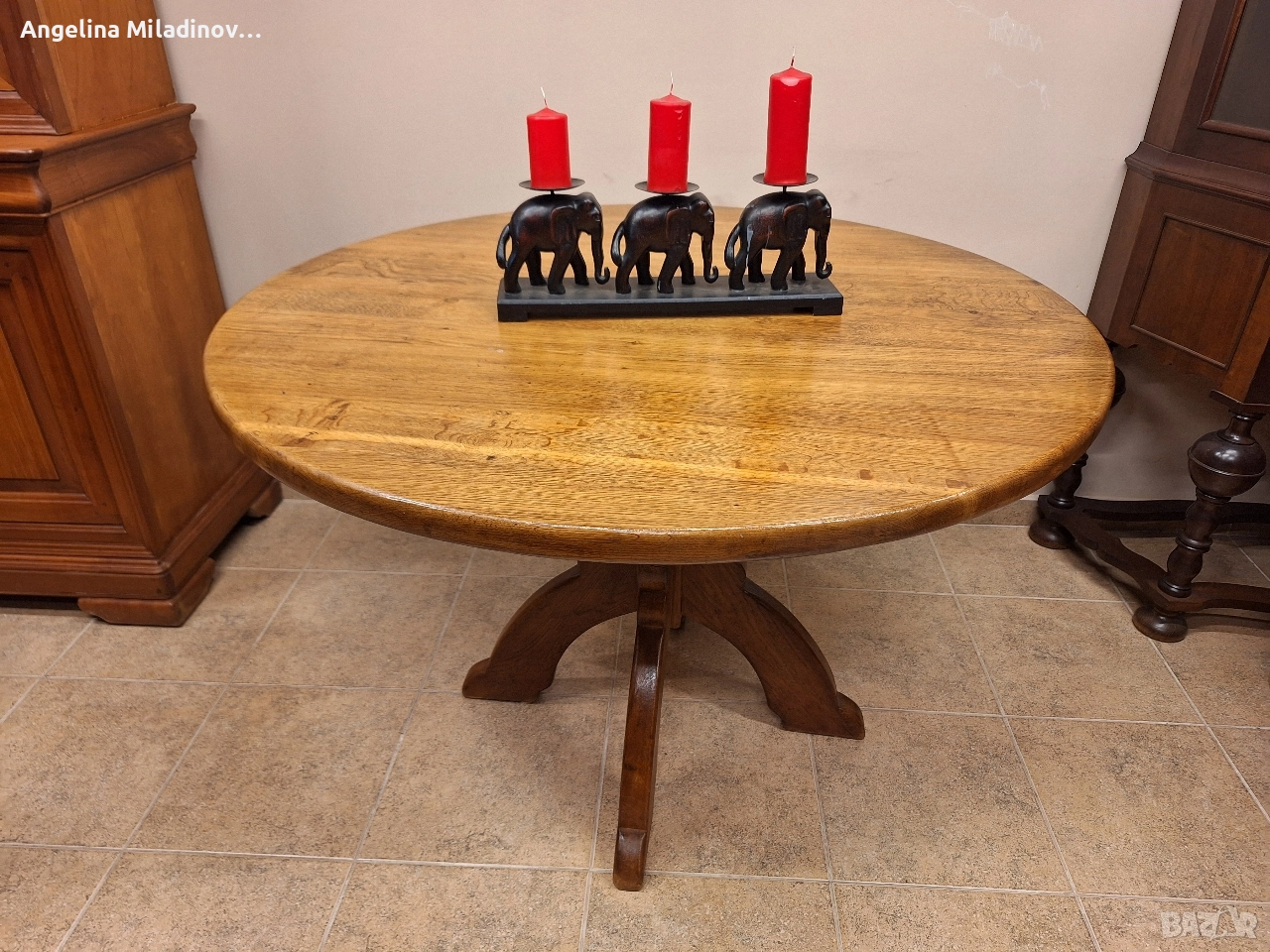 Маса за трапезария дъб масив , снимка 1