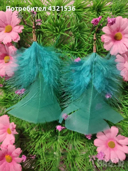 Обеци с пера, снимка 1