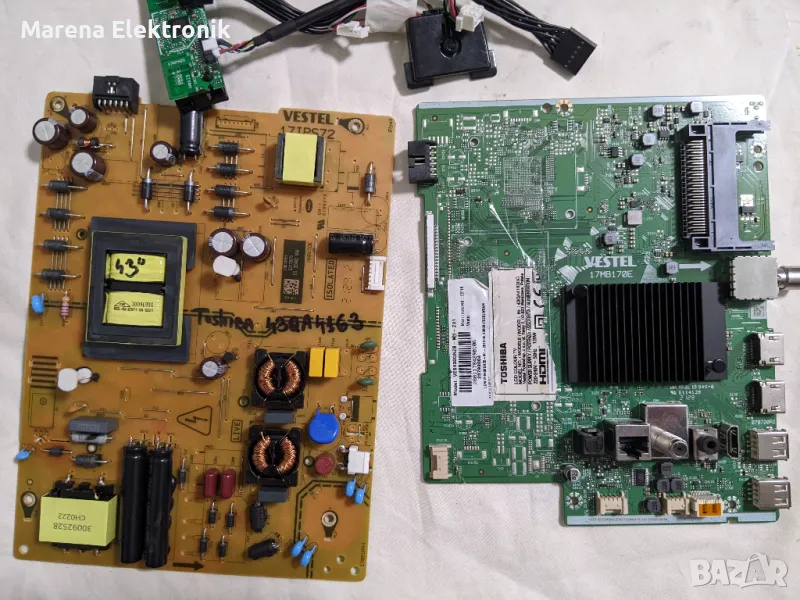 Toshiba 43QA4163DG на части: 17MB170E  за: VES430QNZB-M1-Z01, снимка 1