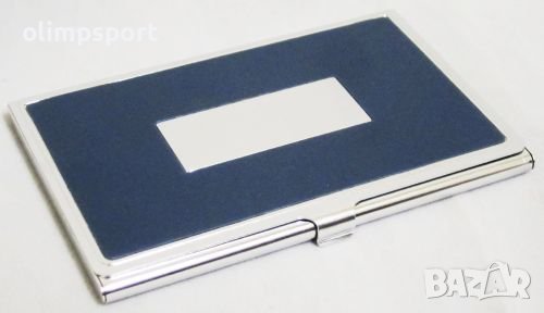 Кутия за визитки (визитник). Материал: метал. Тегло: 20г. Размери: 9х6х0.5см., снимка 1