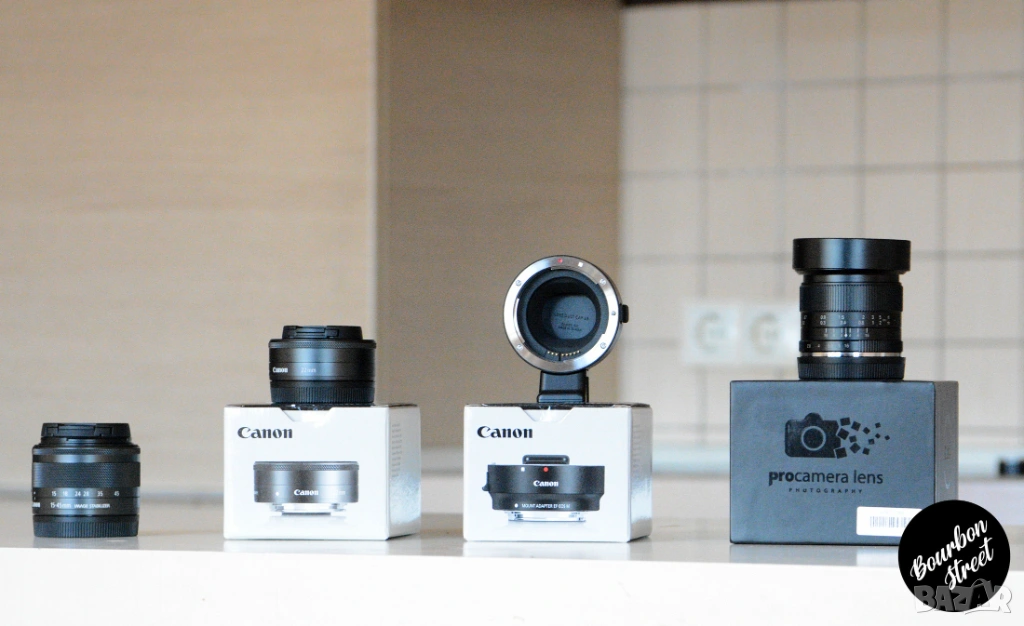 🔥 Бюджетни Обективи за EF-M mount и Адаптер EF-EOS M 👉Подходящи за Canon m50, m100, m200, m6 и др., снимка 1