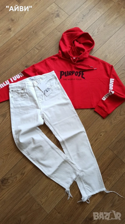 ZARA дамски дънки и суитчър , снимка 1