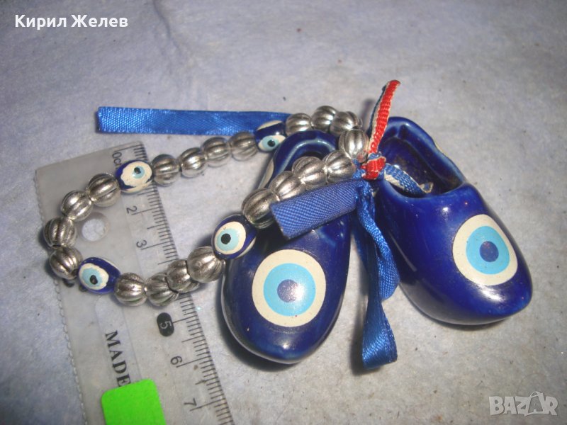 КРАСИВ ПОРЦЕЛАНОВ РЪЧНО РИСУВАН СУВЕНИР ПРОТИВ УРОКИ с БРОЕНИЧКА 7447, снимка 1