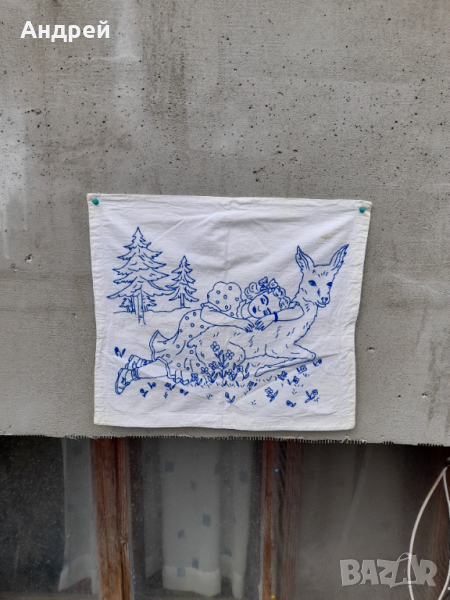 Старинна бродирана калъфка за възглавница #16, снимка 1