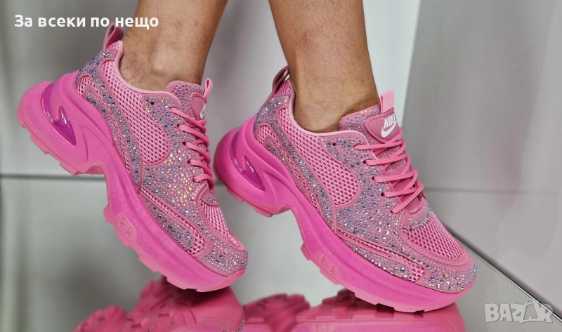 Nike Дамски Розови Маратонки С Кристали 👟Дамски Спортни Обувки Розов Цвят С Камъни Найк Код P1331, снимка 1