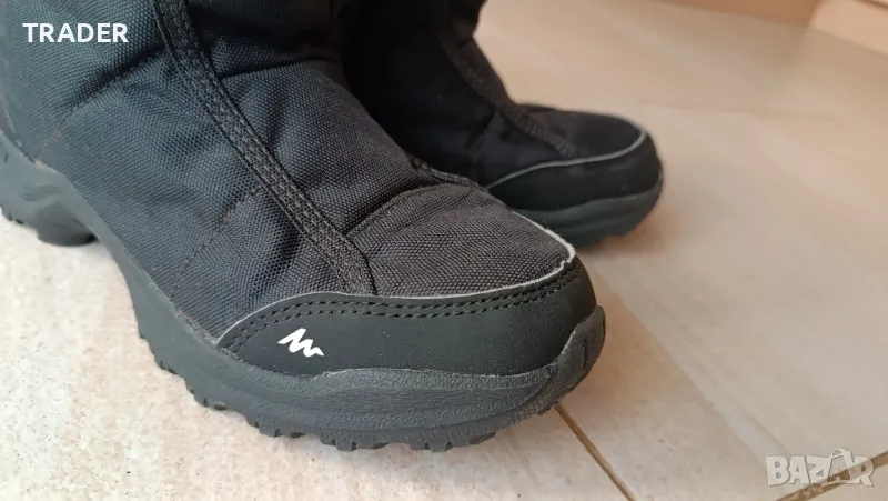 ДЕТСКИ НЕПРОМОКАЕМИ БОТУШИ ЗА ПРЕХОДИ В СНЯГ SH100 Decathlon С ВЕЛКРО, № 34, ЧЕРНИ, снимка 1