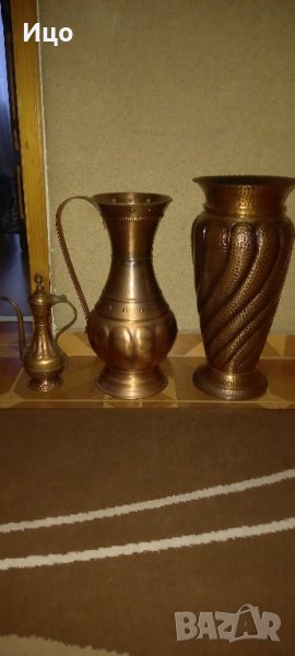 медна ваза амфора, снимка 1