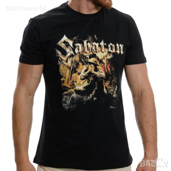 Нова мъжка тениска с дигитален печат на музикалната група SABATON - The Great War, снимка 1