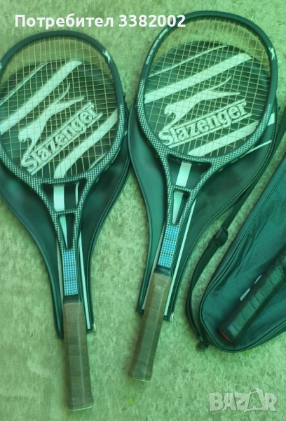 Ретро дървени халки за тенис Slazenger, снимка 1