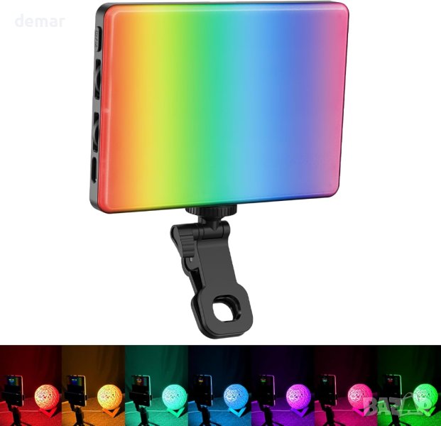Youlisn RGB лампа за селфи за мобилен телефон, лаптоп, фотоапарат, снимка 1