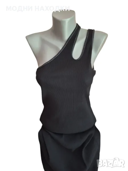 Черна,Рипсена,Рокля, снимка 1