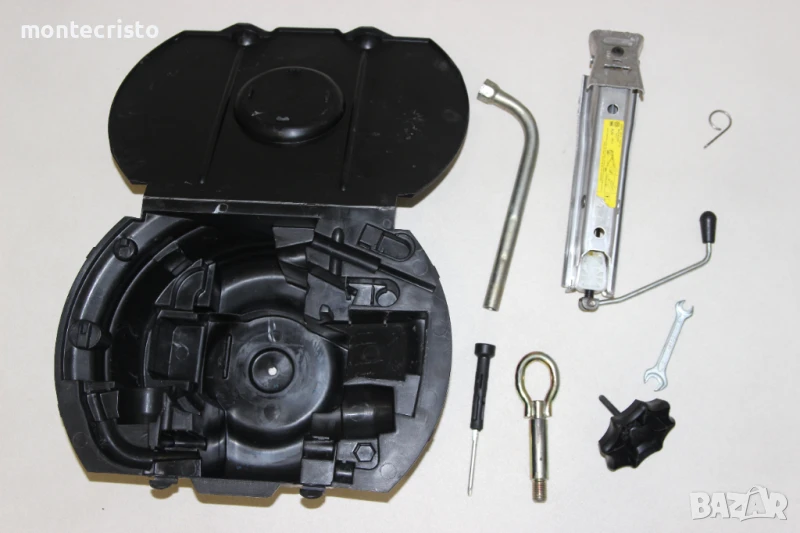 Авариен комплект крик VW Polo 9N 9N2 (2001-2009г.) 6Q0011031D ключ за гуми кука за теглене, снимка 1