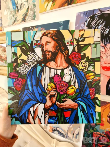 Картина "Духовен Дар на любов и милосърдие" 40х40 #Vik.ai.Art, снимка 1