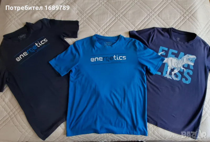 Три броя за 15 лв! Три детски спортни тениски за 12-13 г., снимка 1