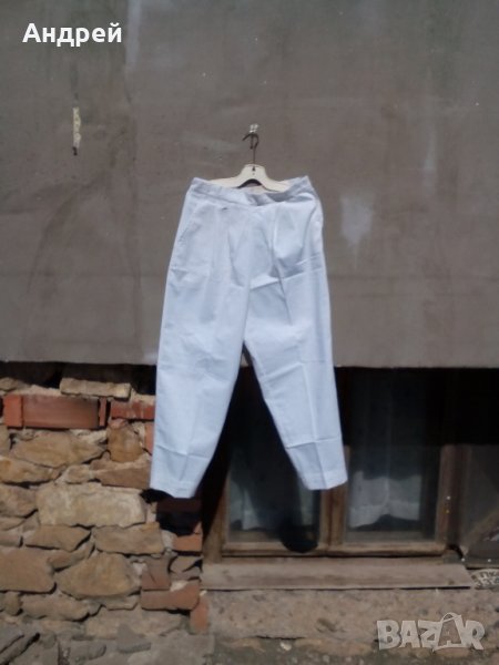 Стар бял работен панталон, снимка 1