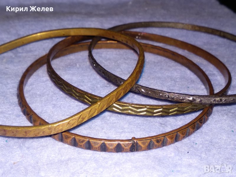 СТАРА БРОНЗОВА ОРНАМЕНТИРАНА РЕТРО ГРИВНА и Още ТРИ СТОМАНЕНИ НЕО-ГОТИК СТИЛ 37997, снимка 1