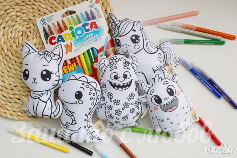 Цветни приятелчета, Творческа игра, Рисуване, Комплект рисуване, снимка 1