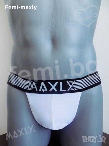 Уникален супер секси F99-27 Мъжки Джок /стринг, прашка/ широк ластик бял, снимка 1