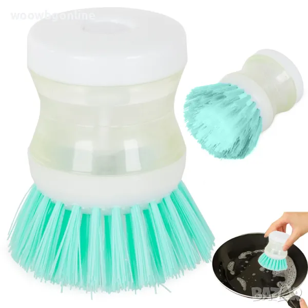 Четка за съдове с дозатор, снимка 1