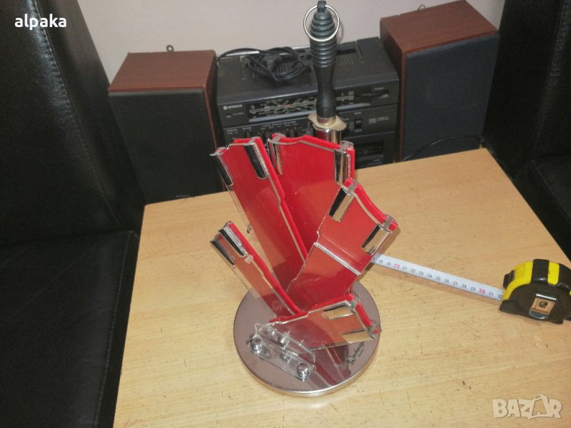 Продавам швейцарска, въртяща се стойка за ножове, Bachmayer, неръждъвейка, снимка 1