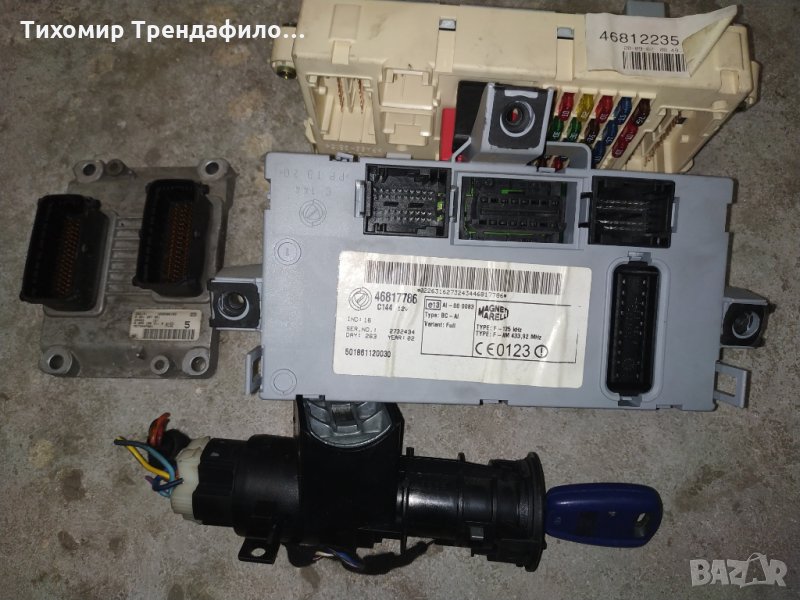 Компютър,ключ,бодиконтрол,бушониера 0261207901,46817786,46812235 комлект запалване пунто 1.2 16 клап, снимка 1