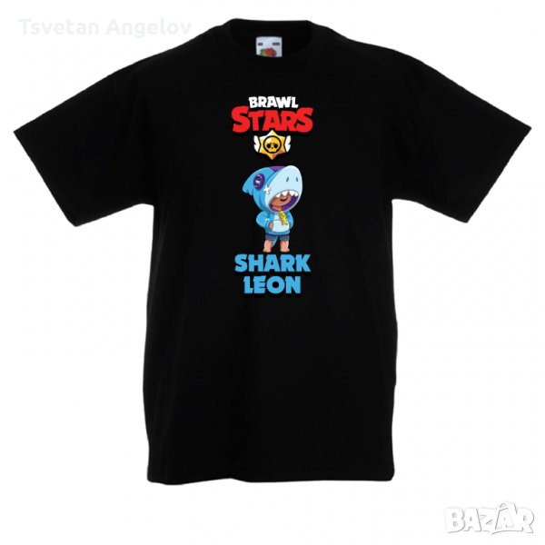 Разпродажба! Детска тениска Shark Leon Brawl Stars, снимка 1