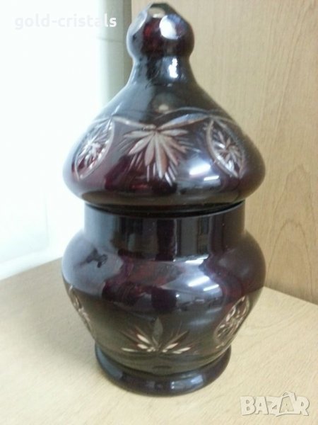 Кристална захарница бонбониера буркан , снимка 1