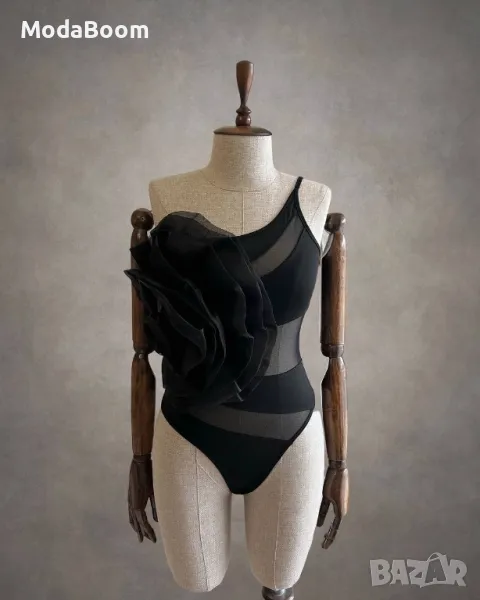 Черни дамско боди , снимка 1