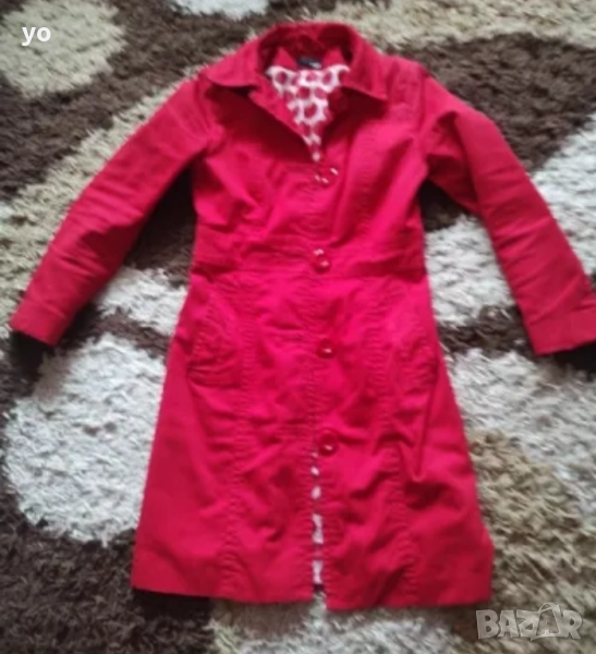 Червен тренч размер С, снимка 1