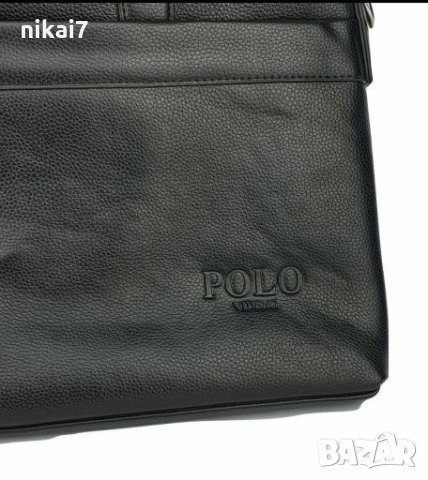 мъжка чанта кожена с презрамка/дръжки 3 отделения с цип А4 40/24/8, снимка 3 - Чанти - 28036183