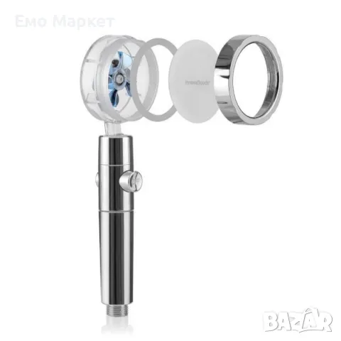 Слушалка за душ с перка и 3D ефект на водата и 360 градуса завъртане, снимка 8 - Други стоки за дома - 49045937