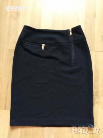 Елегантна тъмно синя пола, снимка 2 - Поли - 26995162