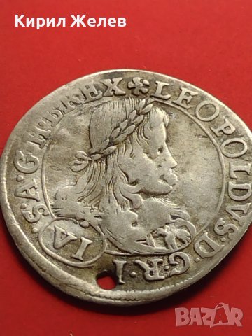 Сребърна монета 6 кройцера Леополд първи Грац Херцогство Щирия 13740, снимка 4 - Нумизматика и бонистика - 42984523