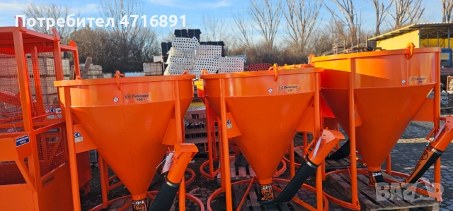 Кюбели за бетон, легени за строителни смеси, кранови вилици, снимка 4 - Строителни материали - 53197709