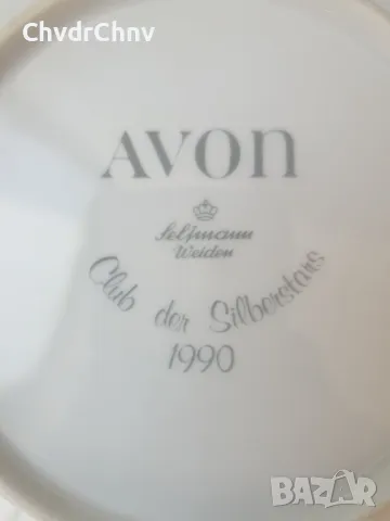 Немска колекционерска декоративна порцеланова чиния Seltmann Weiden/AVON 1990, снимка 3 - Декорация за дома - 48044209