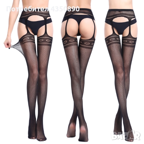 Еротично бельо  Чорапогащник БЕЗ ДЪНО с жартиерен колан - Код С-6064, снимка 3 - Бельо - 51974164
