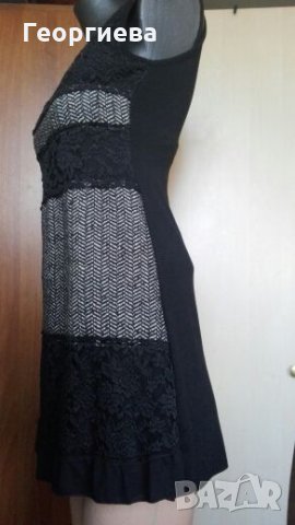 Красива плътна рокля в черно и сиво ПРОМОЦИЯ - 8лв.🍀👗S,S/M👗🍀 арт.285