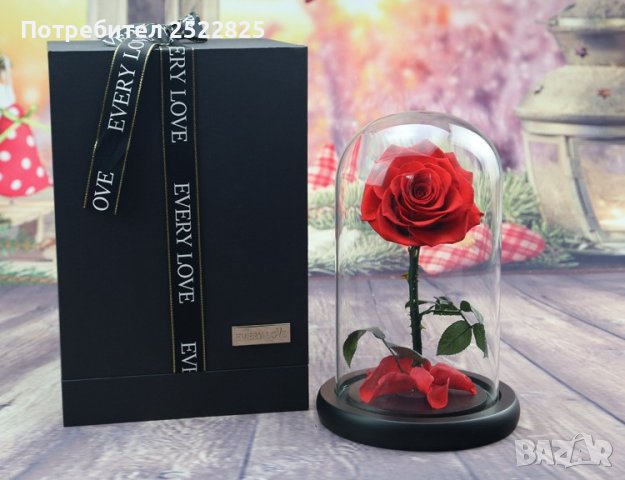 Вечна роза Красавицата и Звярът , снимка 3 - Подаръци за жени - 43241491