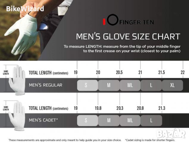 FINGER TEN комплект от два броя дясни  ръкавици за голф водоустойчиви XL размер НОВИ, снимка 4 - Голф - 38629858