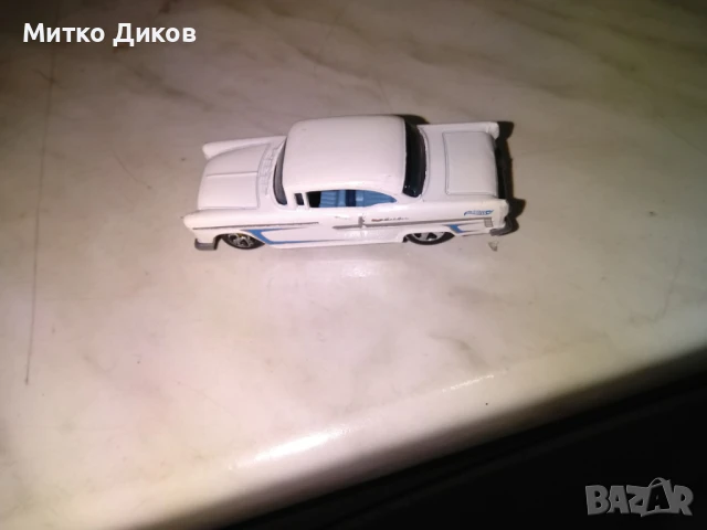 HOT WHEELS 2008 White CHEVY LOOSE 1955 колекционерска количка