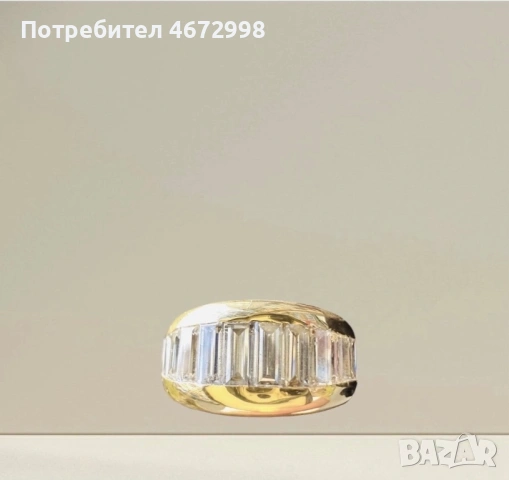 Пръстен със диаманти 2.2 к. И 18к злато, снимка 3 - Пръстени - 53266327