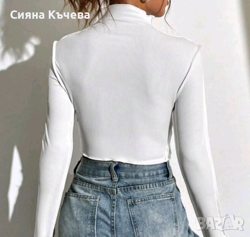 НОВО! Дамска къса блуза, снимка 2 - Блузи с дълъг ръкав и пуловери - 43555623