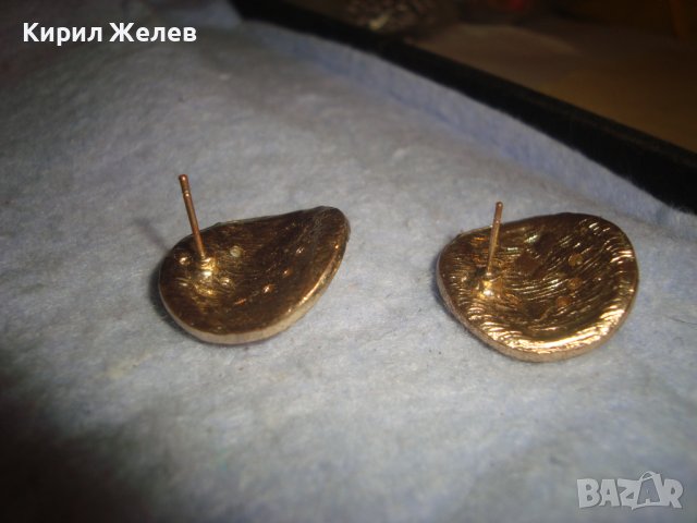 КРАСИВИ ПОЗЛАТЕНИ СТАРИ ВИНТИДЖ - АРТ ОБЕЦИ 29499, снимка 5 - Обеци - 37715842