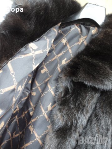 Дамско Качествено късо Палто от Визон, снимка 11 - Палта, манта - 43484696