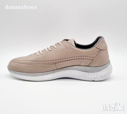 Дамски спортни обувки от естествена кожа в бежово , снимка 3 - Дамски ежедневни обувки - 40462657