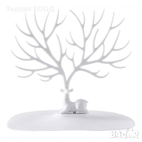 Органайзер за бижута Еленски рога, поставка за бижута, бял, снимка 5 - Други - 43900550